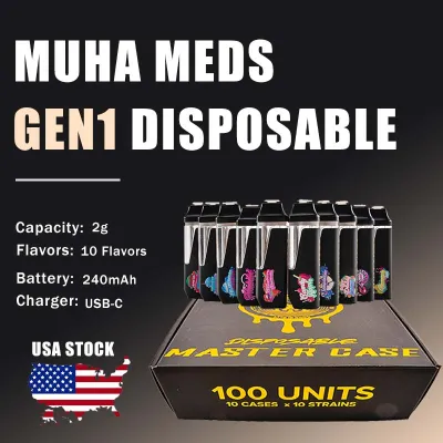 USA Stock Muha Meds Wholesale Gen1 Disposable Vape 2g Empty Pods 01