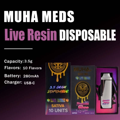  Empty Muha Meds 3.5g Live Resin Disposable 01