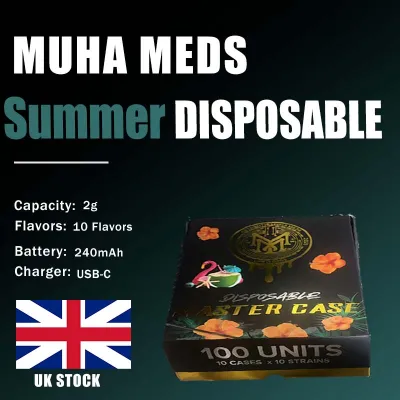 UK Stock  Muha Meds SUMMER EDITION Disposable Coconut 2g  01
