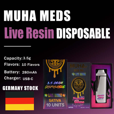 GERMANY Stock  Muha Meds 3.5g Live Resin Disposable 01
