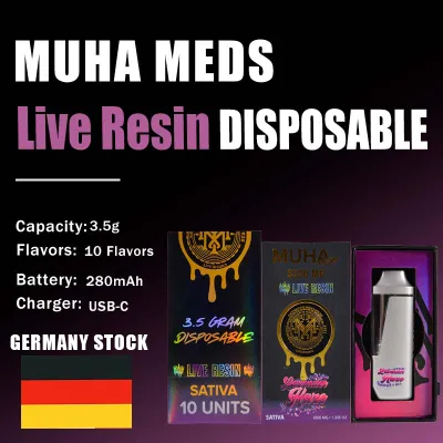 GERMANY Stock  Muha Meds Wholesale 3.5g Live Resin Disposable 01