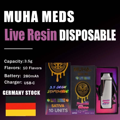 GERMANY Stock  Muha Meds 3.5g Live Resin Disposable 01