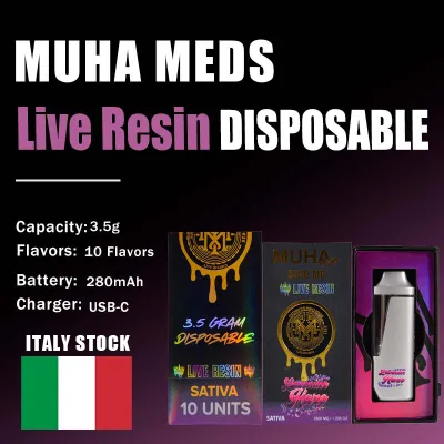 ITALY Stock  Muha Meds Wholesale 3.5g Live Resin Disposable 01