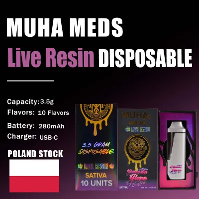 POLAND Stock  Muha Meds Wholesale 3.5g Live Resin Disposable 01