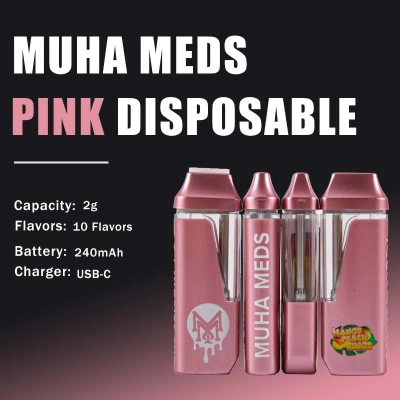 Muha Meds 2000mg Pink Disposable 01
