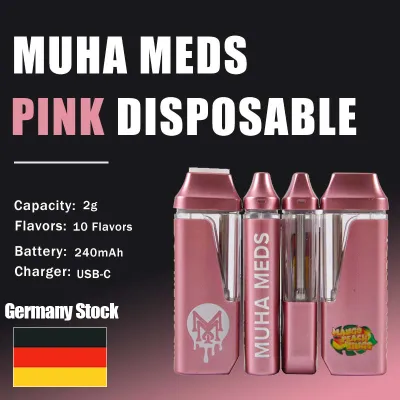 Germany Stock Muha Med Wholesale 2g Pink Disposable 01