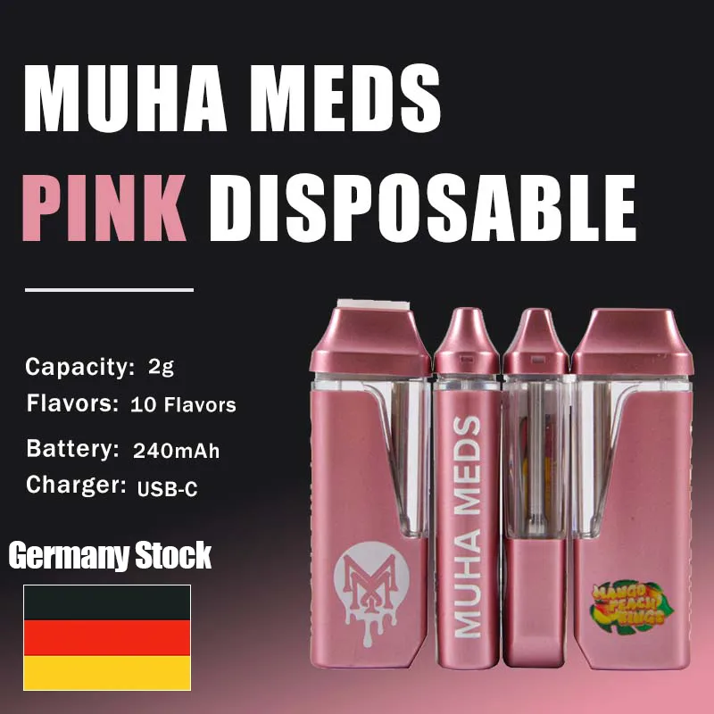 muha meds pink 2g Disposable in GERMANY

