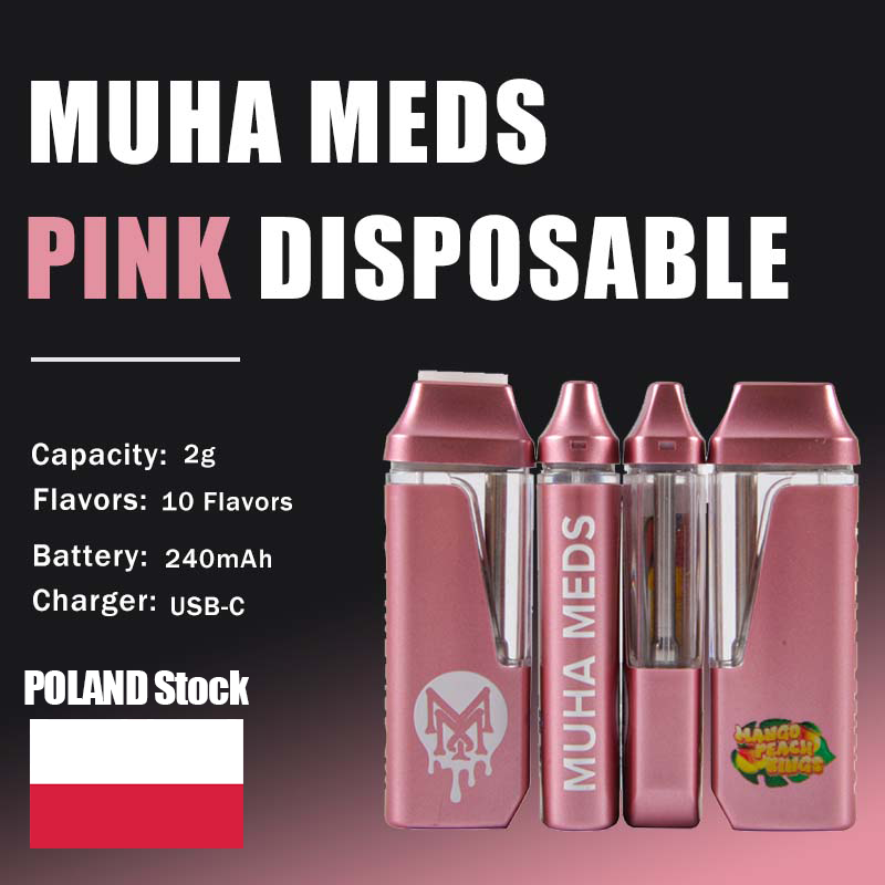 POLAND  stock pink muha meds 2g disposable
