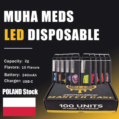 POLAND Stock Muha Meds 2G LED Disposable 01