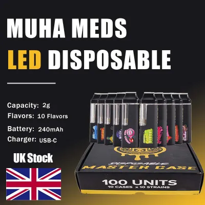 UK Stock Muha Meds Bulk 2G LED Disposable 01