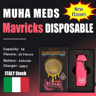 Italy Stock  Muha Meds Wholesale Fresh Flavors 1g Mavricks Disposable 01
