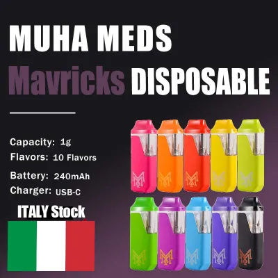 Italy Stock Muha Meds Wholesale 1000mg Mavricks Disposable  01