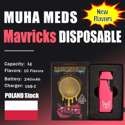 POLAND Stock  Muha Meds Fresh Flavors 1g Mavricks Disposable 01