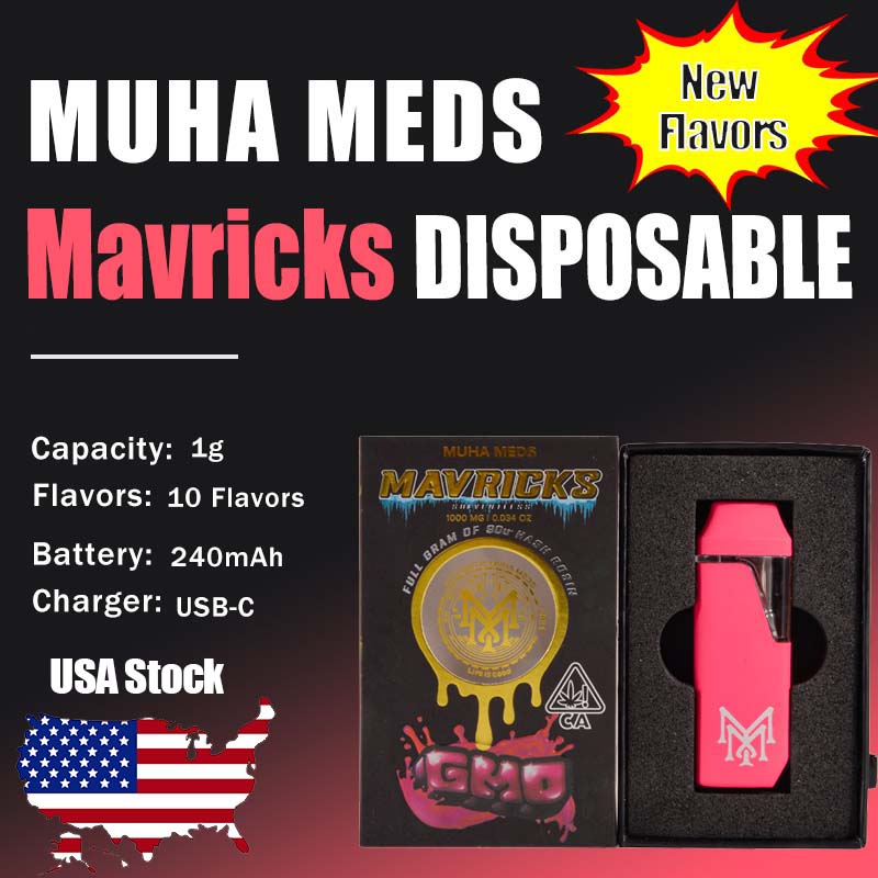 USA Stock Empty Muha Meds Fresh Flavors 1g Mavricks Disposable
