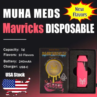 USA Stock  Muha Meds Wholesale Fresh Flavors 1g Mavricks Disposable 01