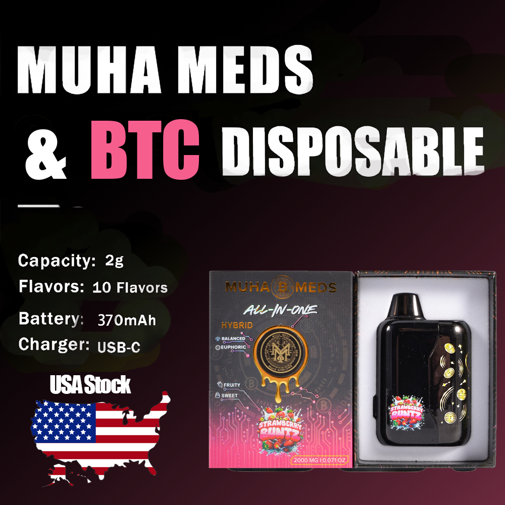 USA Stock Muha Meds BTC 2g screen disposable

