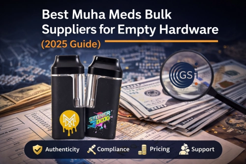 Bulk supplier comparison for empty Muha Meds hardware