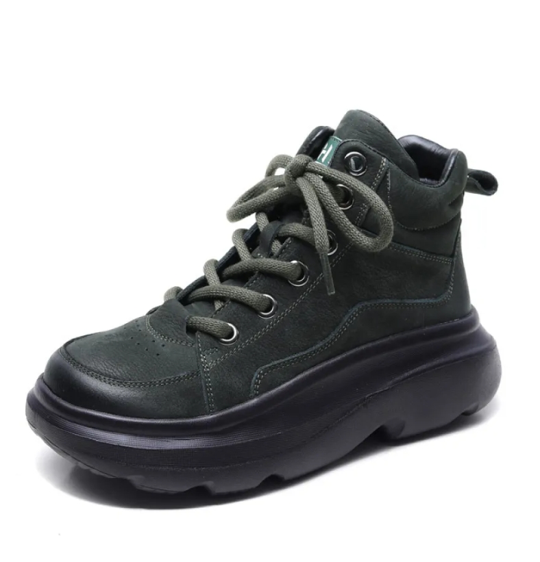 Wolexue Shoes Black and Dark Green ST-01-01 7278