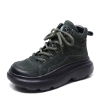 Wolexue Shoes Black and Dark Green ST-01-01 7278