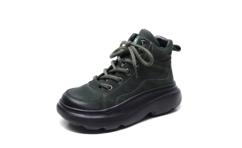Wolexue Shoes Black and Dark Green ST-01-01 7278