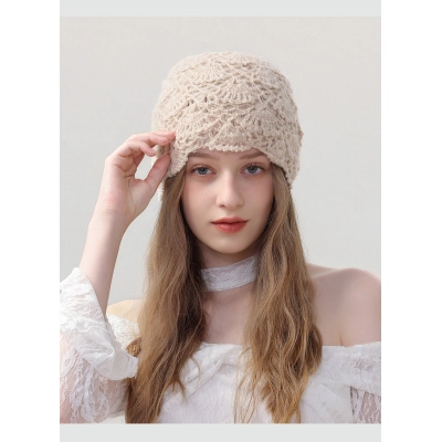 Double-Layer Warm Windproof Retro niche Slouchy Beanie Hat 01