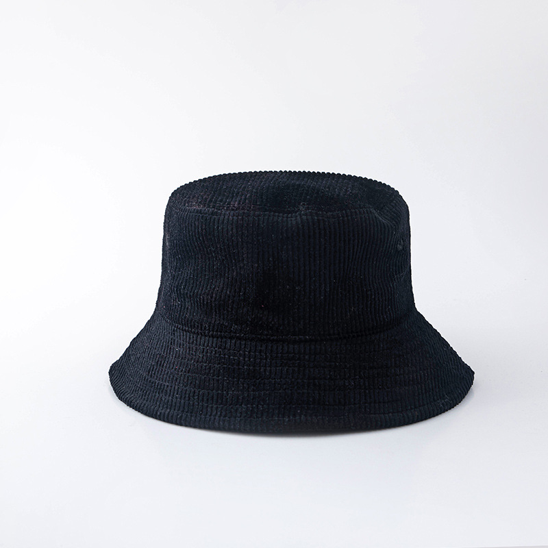 Fall Winter Corduroy Solid Color Fisherman Bucket Hat