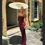 Fashionable One Neck Sexy See Through Lace Slim Fit Dress 