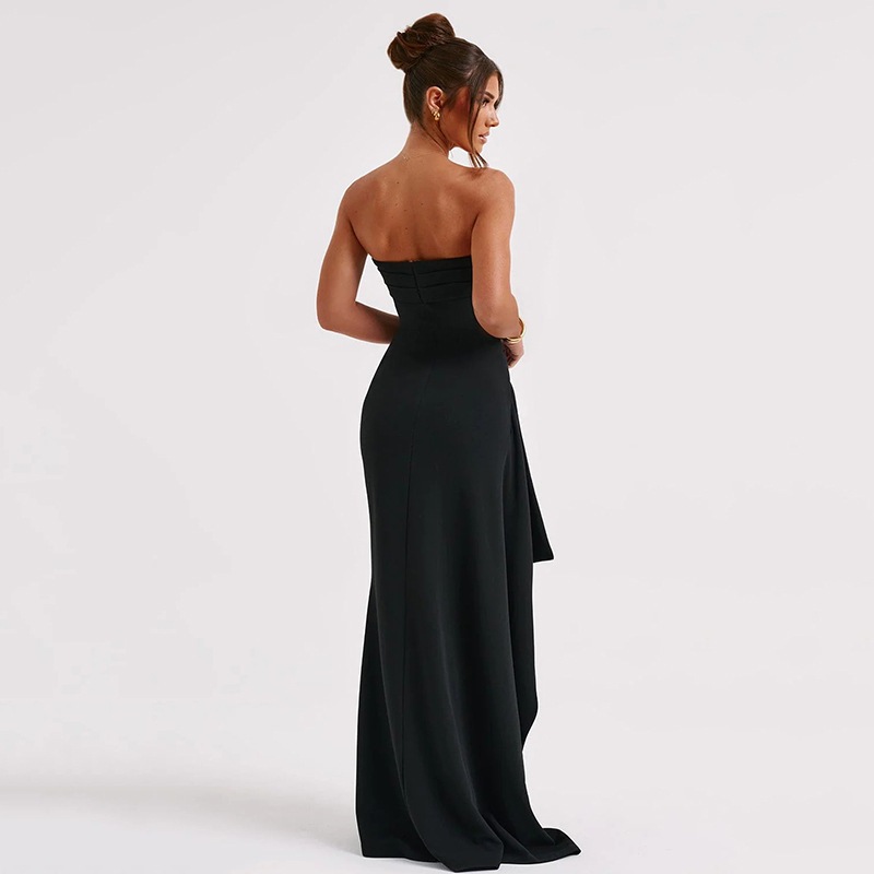 Evening Gown Women'S One Neck Strapless Dress Fashionable And Sexy