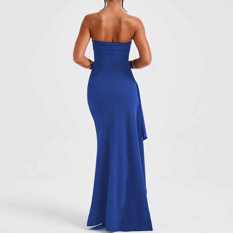 Evening Gown Women'S One Neck Strapless Dress Fashionable And Sexy