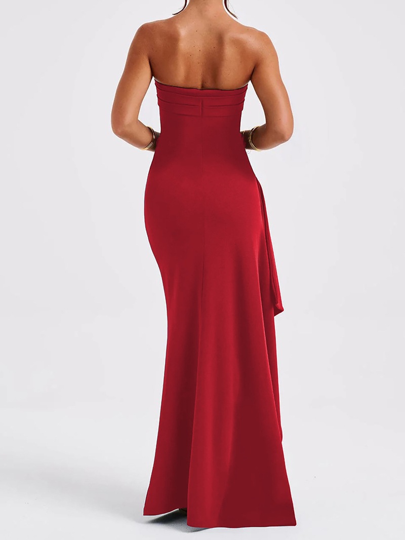 Evening Gown Women'S One Neck Strapless Dress Fashionable And Sexy