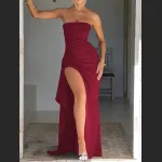 Evening Gown Women'S One Neck Strapless Dress Fashionable And Sexy