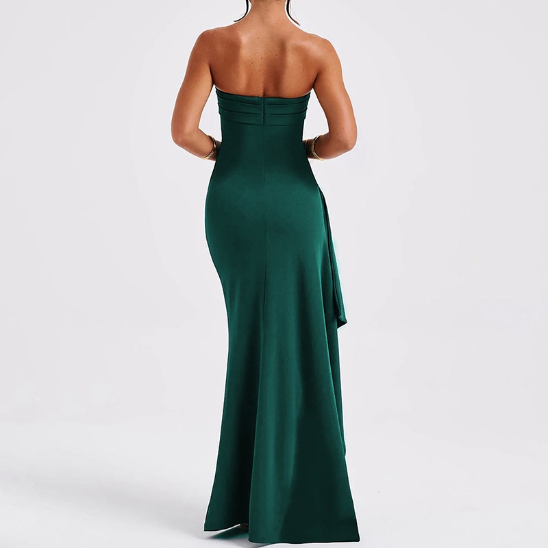 Evening Gown Women'S One Neck Strapless Dress Fashionable And Sexy
