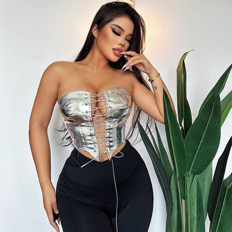 Trendy Sexy Lace Up Hot Girl Top With Waist Opening