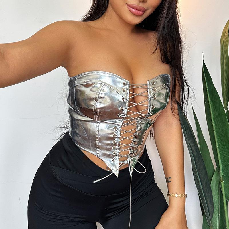 Trendy Sexy Lace Up Hot Girl Top With Waist Opening
