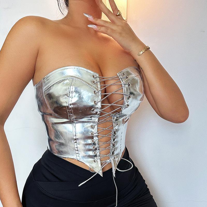 Trendy Sexy Lace Up Hot Girl Top With Waist Opening