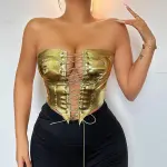 Trendy Sexy Lace Up Hot Girl Top With Waist Opening