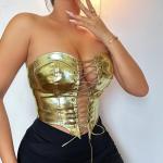 Trendy Sexy Lace Up Hot Girl Top With Waist Opening