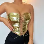 Trendy Sexy Lace Up Hot Girl Top With Waist Opening