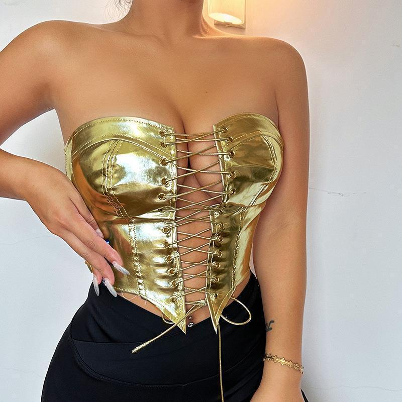 Trendy Sexy Lace Up Hot Girl Top With Waist Opening