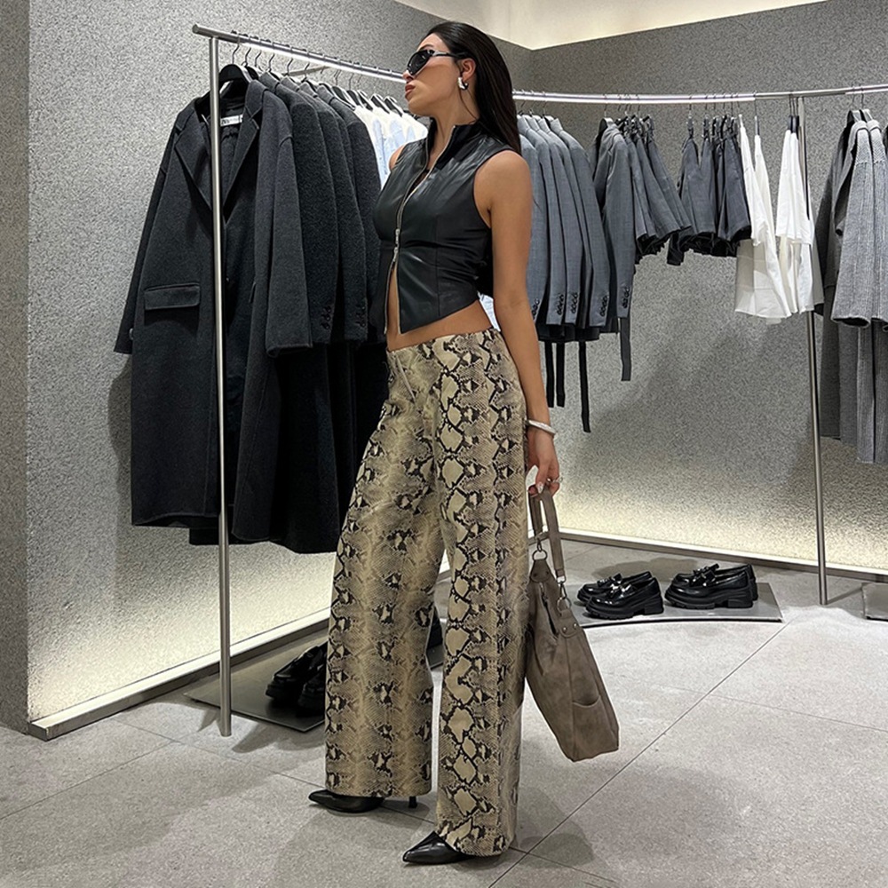 Fashionable Stand Up Collar Sexy Backless Slim Fit PU Vest