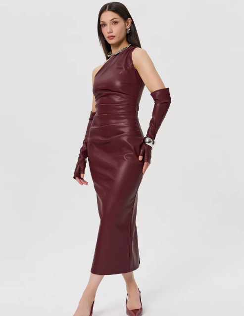 Tight Fitting Chest Hugging Pleated Sexy Hip Hugging Split Skirt