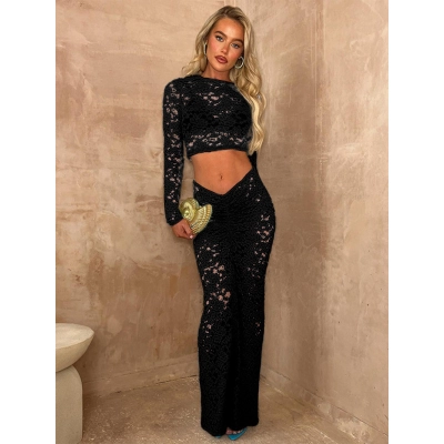 Two Piece Set Of High Waisted Long Sleeved Waist Bag Waist And Hip Skirt 01