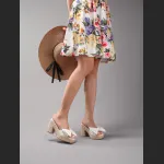 Bow Tie Hemp Rope Wedge Heel Thick Soled Sandals
