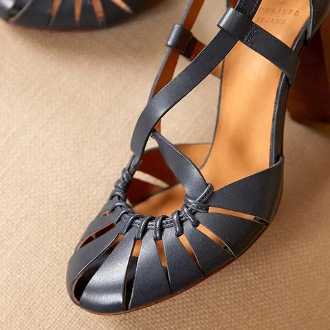 Fashion High Heels, Thick Heels, Buckle Strap Sandals