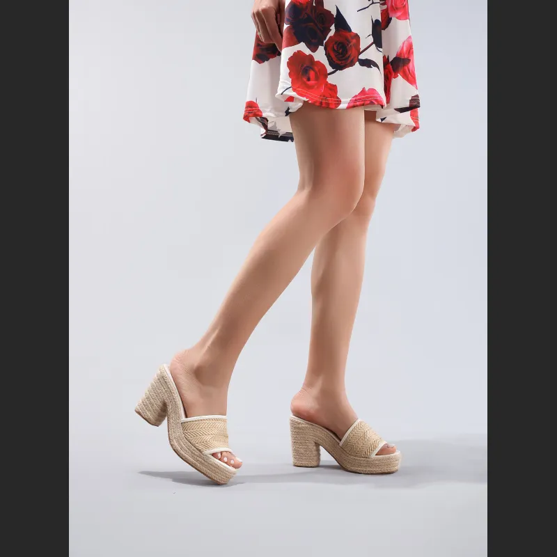 Hemp Rope Casual Summer Waterproof Platform High Heels