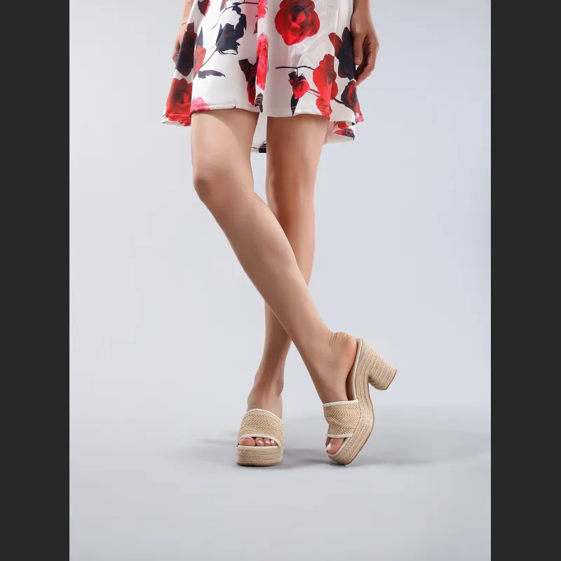 Hemp Rope Casual Summer Waterproof Platform High Heels