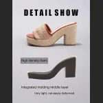 Hemp Rope Casual Summer Waterproof Platform High Heels