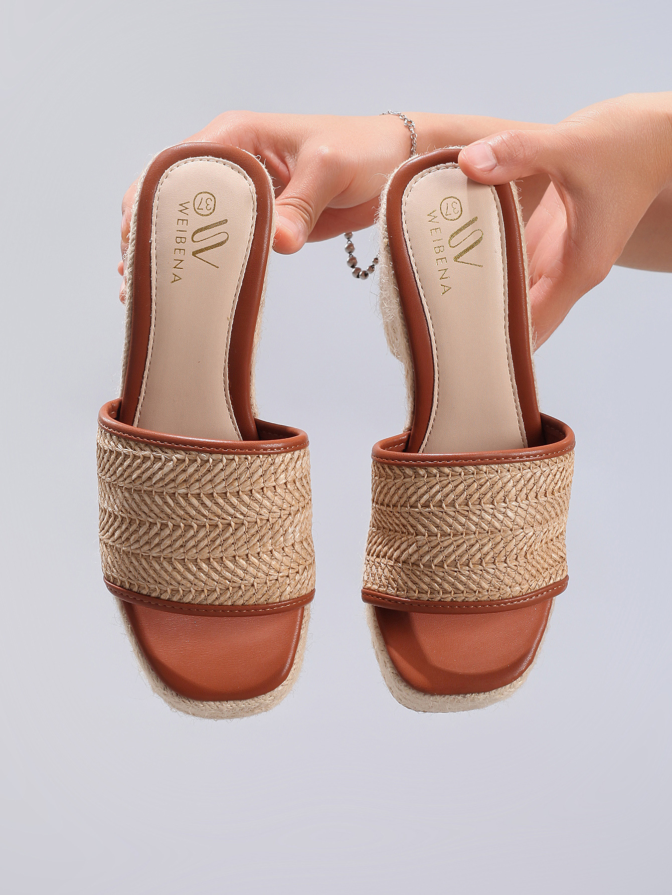 Hemp Rope Casual Summer Waterproof Platform High Heels