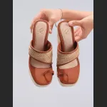 Hemp Rope Slope And Thick Soled Sandals With Toe Pinching