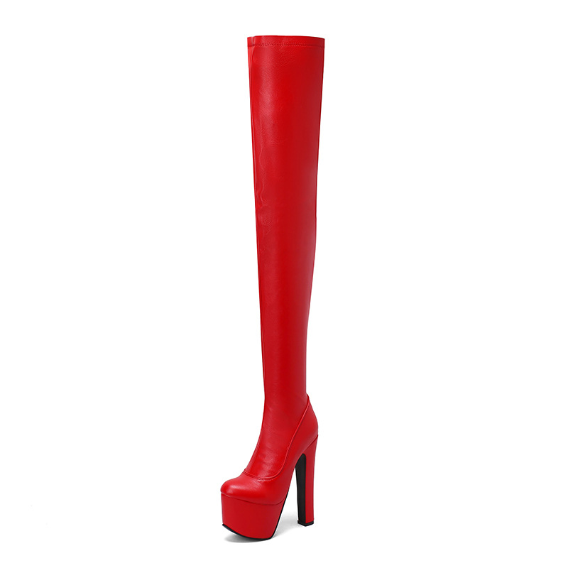 Knee Over Elastic Boots, Long Boots